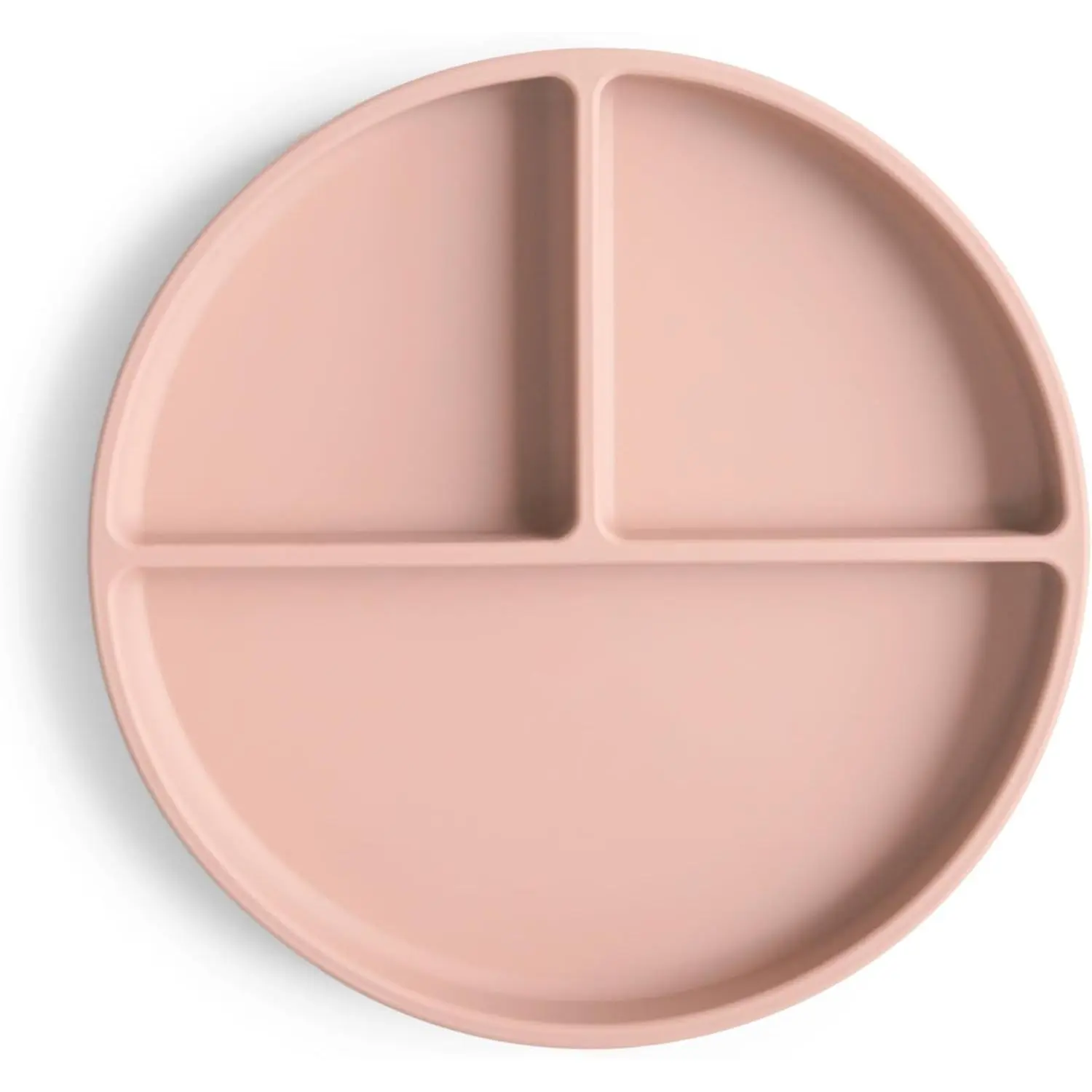 mushie Silicone Suction Plate |   BPA-Free Non-Slip Design (Blush) New model baby dinnerware led