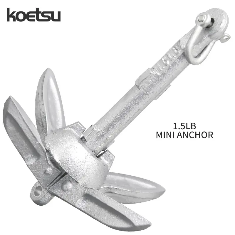 0.7kg/1.5lb Folding Boat Anchor for Boats Up to 3m, Inflatable Fishing Boat Anchor, Hard Body Boat Accessories, Specialized Fixed Anchor