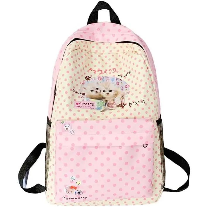 fits,all,glitter,vinyl,teacher,wardrobe,glock,shirt,salon,outfit,camisas,frescas,womens,basic,tees,coucou,intimates,Back-to-School Season ﻿ kawaii cutecore backpack for school, cute cartoon backpacks kitty cat pink, senior japanese korean back bag for gir