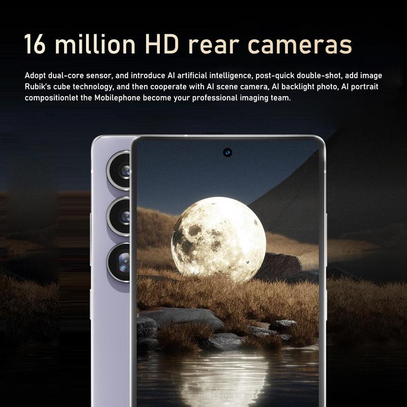 FUFFI 6.8 Inch Smartphone, 4+64GB ROM,1 Count 4G Network Unlocked Phone, Android 12.0 Version 8+16MP Cellphone, Dual Card Phone for Home & Office