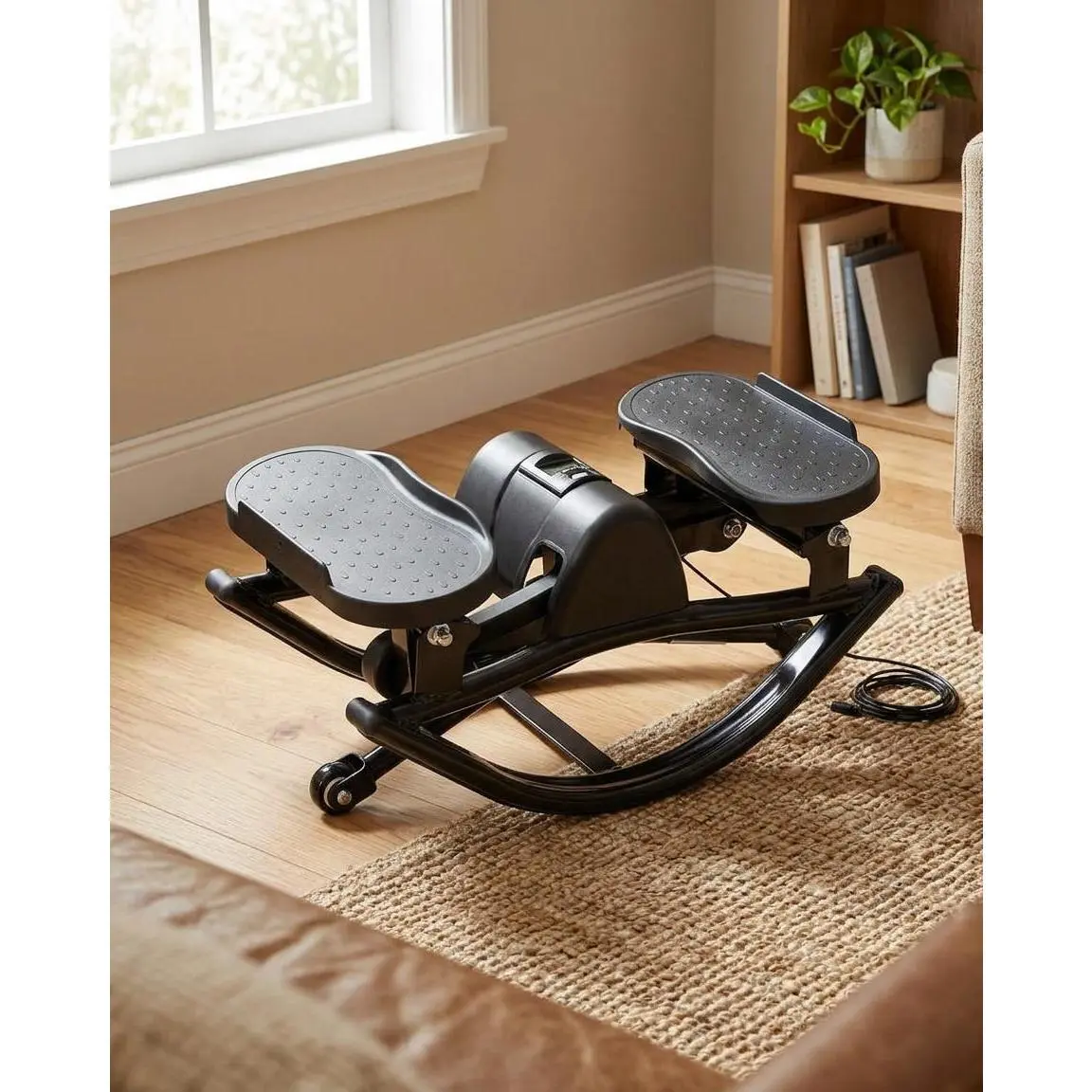Garvee with 3D Rocking Mini Stepper - Side to Side Stepper Machine, Low Impact Stair Stepper, Quiet Hydraulic Stepper, Compact Portable Stepper, and 350 Lb Capacity Stepper