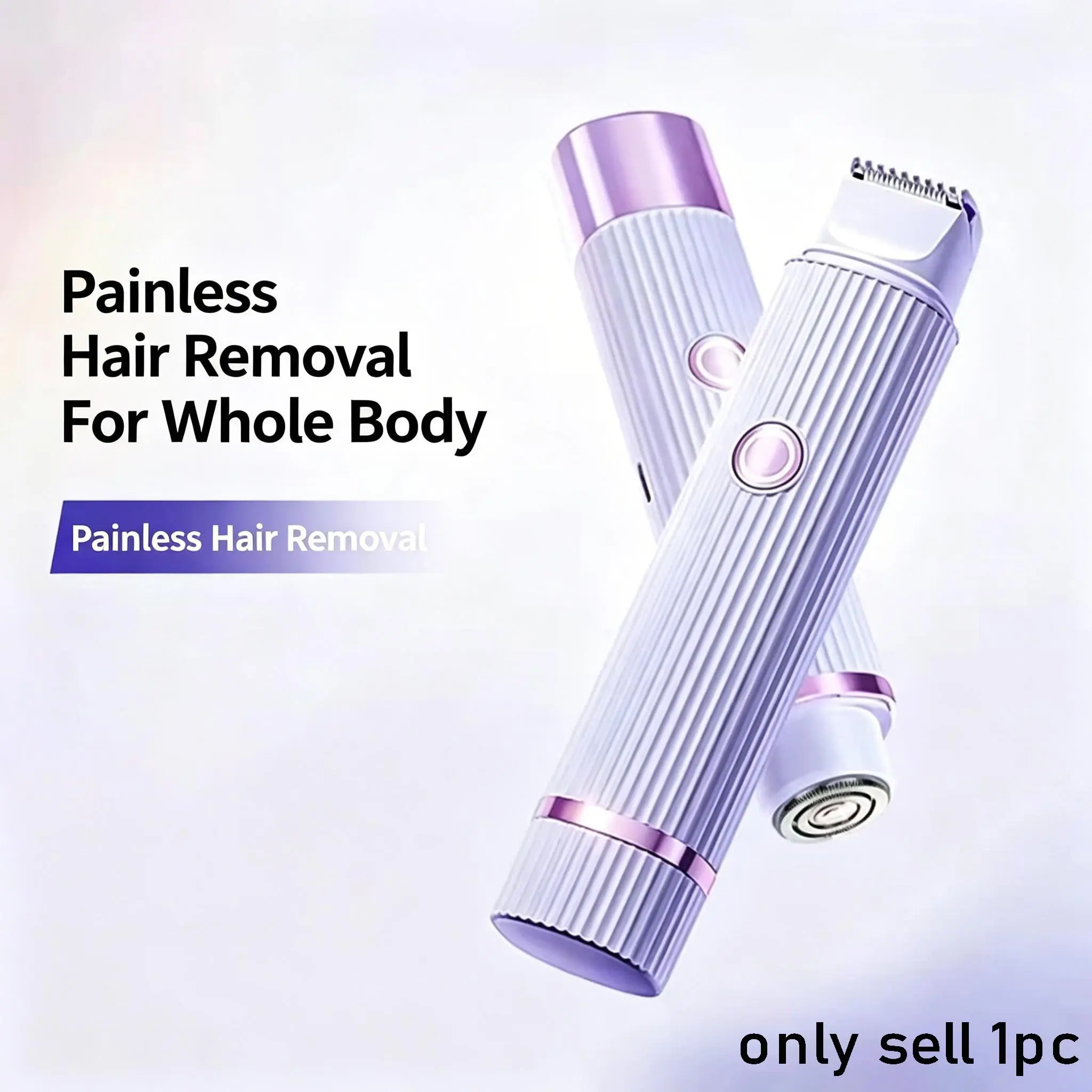 Electric Hair Remover 2-In-1 Women's Facial Trimmer, Portable Razor, Pain-Free Lip and Body Hair Removal, USB Charging