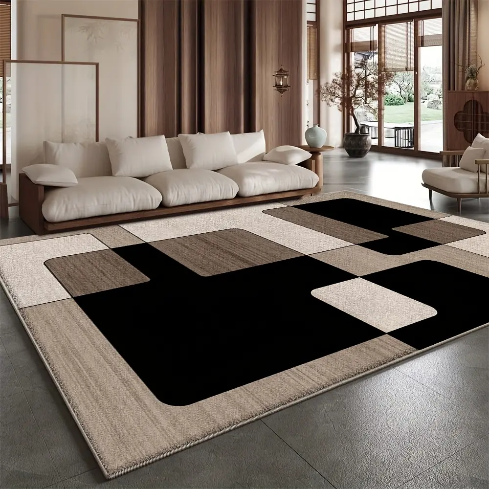 Velvet washable modern carpet for bedroom and entryway, soft indoor non-slip carpet, feel the warm embrace of home. Machine washable soft living room carpet, vintage carpet, non-slip, large size carpet for bedroom, dining room, home, and office