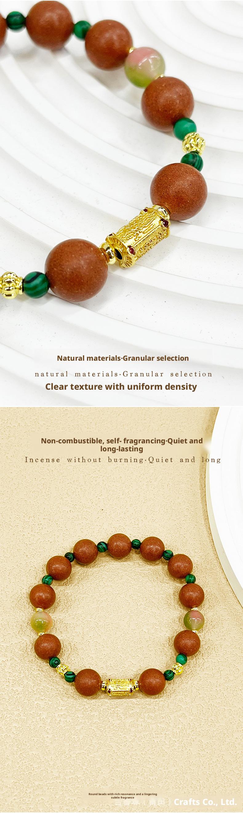 Aromatic Bead Bracelet with Natural Fragrance, Chinese-style Jewelry, Scented Accessory for Calmness, Festival Gift