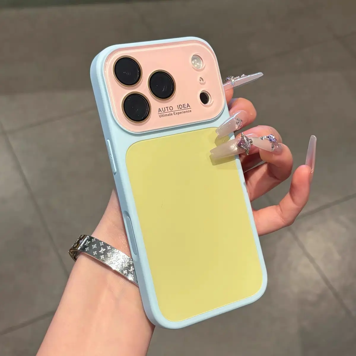 Summer Dopamine Color Block Macaron Candy Case for iPhone 17 Pro Max 16 15 Pro 14 13 Luxury Elegant Design Soft + Acrylic Crystal Camera Lens Protection Large Viewing Window Shockproof Protective Cute Aesthetic Colorful Cover