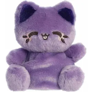 ® Enchanting Tasty Peach® Meowchi Palm Pals™ Stuffed Animal - Bright & Colorful Design for Room Decor - Perfect for Adults, Kids, and Birthdays - Ube 5 Inches