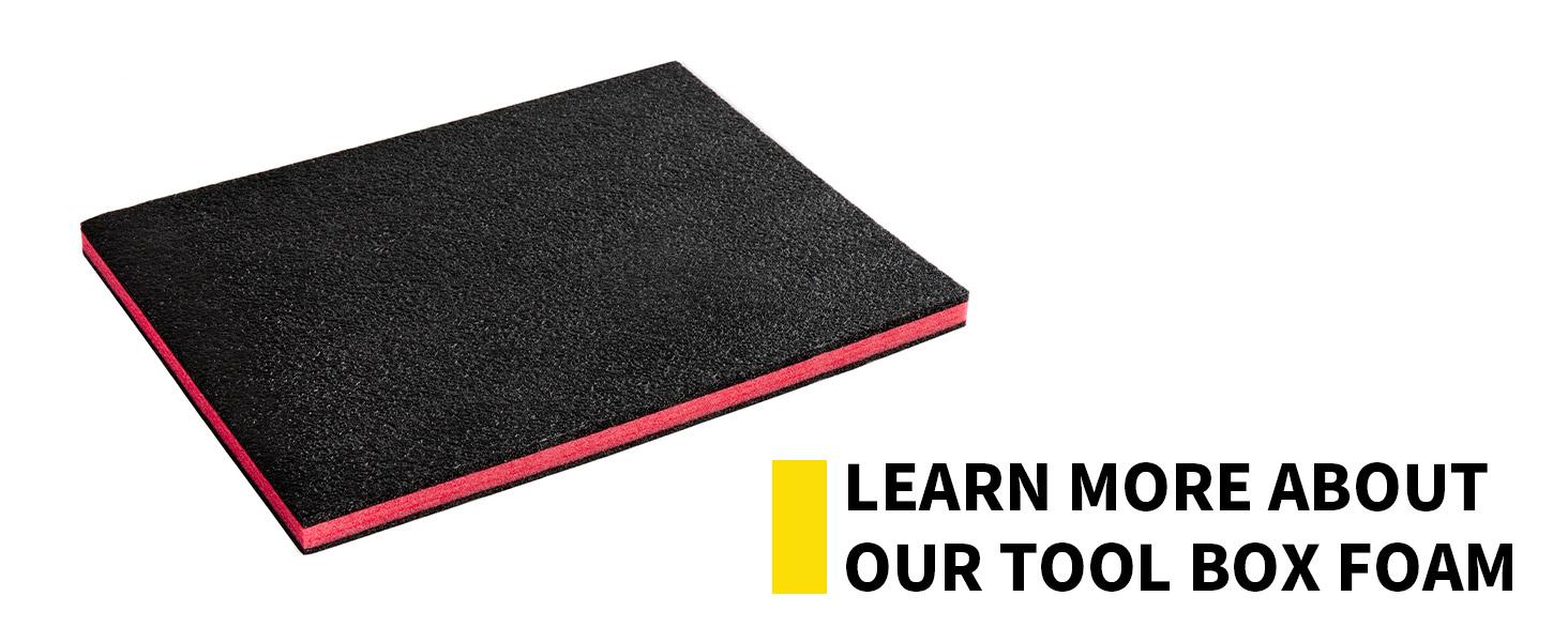 Tool Box Foam - Protective Inserts for, Polyethylene Tool Foam for, Cushion Insert for Toolboxes - 18" Black/Green (3 pack)
