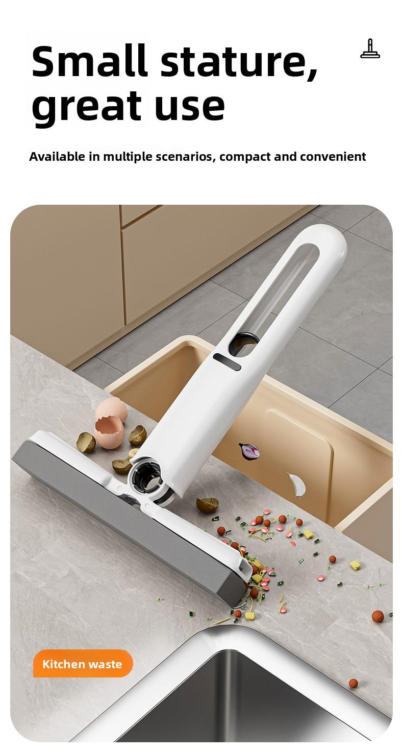 Mini Lazy Mop No-Wash Sponge Mop for Home & Kitchen Portable Cleaning Small Mop Hands-Free Design Strong Water Absorption Remove Stains and Stains One Drag and Clean One-Handed Grip Clean and Hands-Free