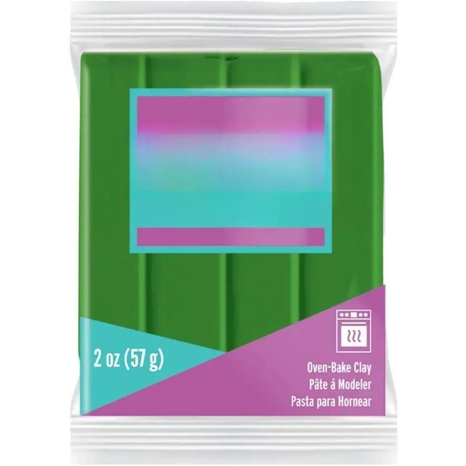 III Polymer Oven-Bake Clay, Leaf Green, Non , 2 oz. bar,  for Modeling, Sculpting, Holiday, DIY,  Media and School Projects. for  & Beginners!