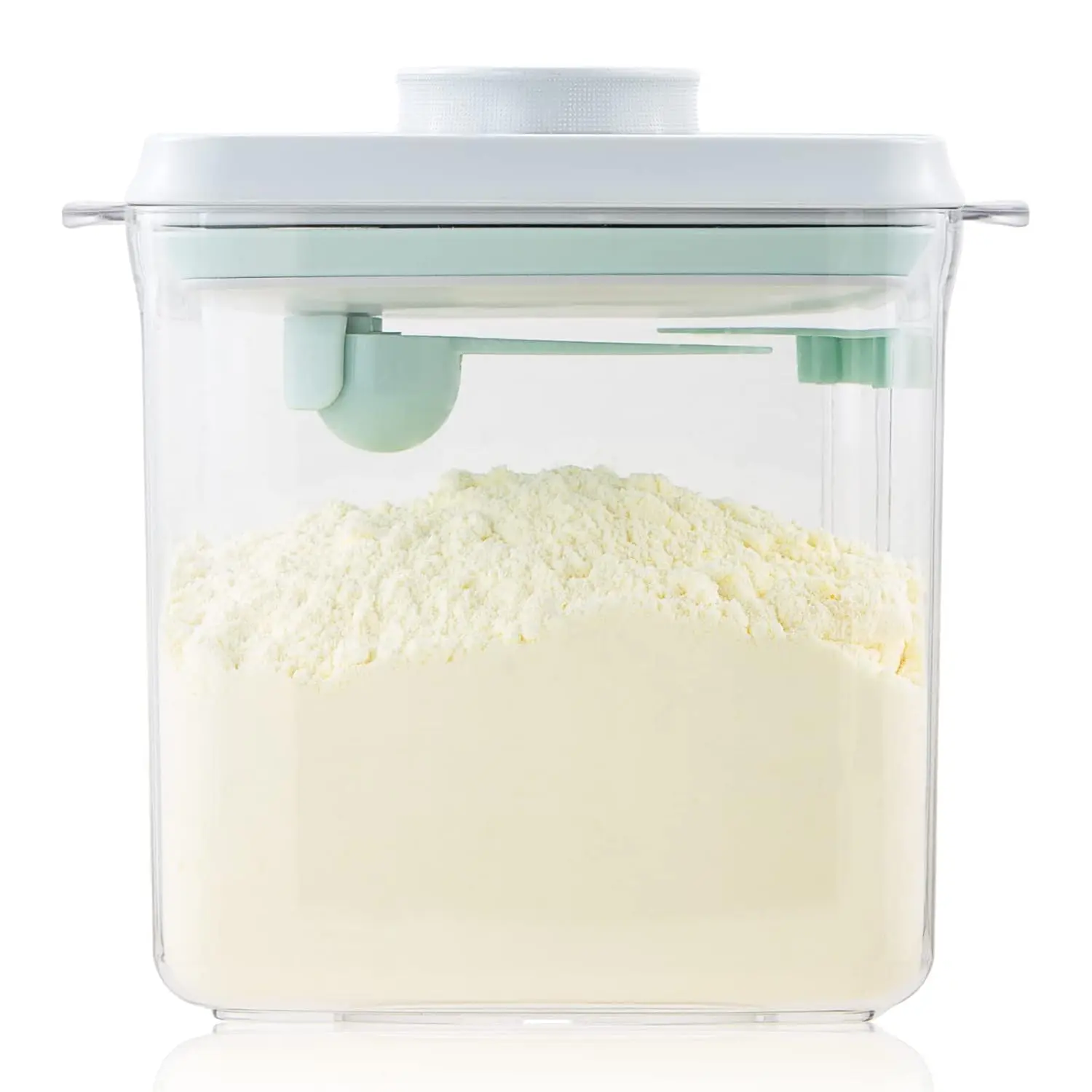Formula Container to Go- 1700ml Pop Top Milk Powder Container, BPA-Free Airtight Formula Dispenser with Scoop and Scraper, 21OZ, 1.32LB, 600g, Clear