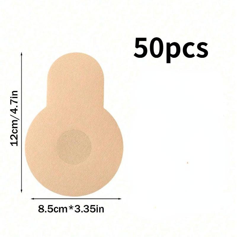 5 Pairs 8cm Disposable Breast Lift Tape, Seamless Push-Up Bra, Invisible Backless Bra, Anti-Slip Design, Ideal for Large Breasts