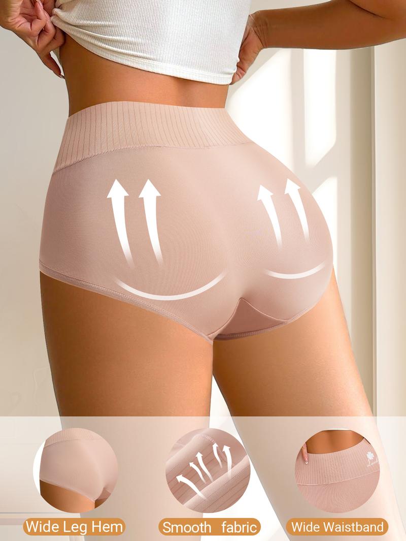 QUASTI 10-Pack High Waisted Breathable Comfortable Women's Underwear, Highly Elastic Confidence No-Show Must-Have Briefs for Daily Use, Minimalist Elegant Full Coverage Panties, S-XXL