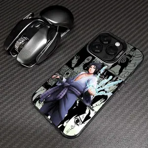 Soft Cover Cellphone Casing for iPhone 11, 12, 13, 14, 15, 16, 17 Air & Pro Max - Handheld Devices Accessories with Sasuke Design