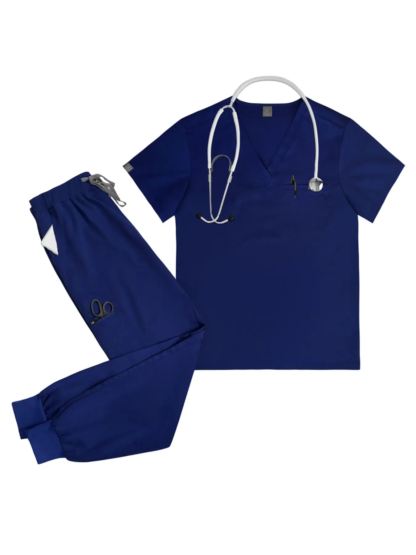women's Novelty Clothing Sets Elastic Pet Clinic Daily Work Clothes Beauty Salon Anti-wrinkle and Wear-resistant Nurse Clothes Solid Color Doctor Game Role-playing Stage Performance Set