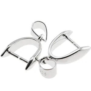 2 count 925 Sterling  Pendant Bail Connector Pinch Clasp for Necklace DIY  Craft Making  Beading Fittings Accessories 1.7cm