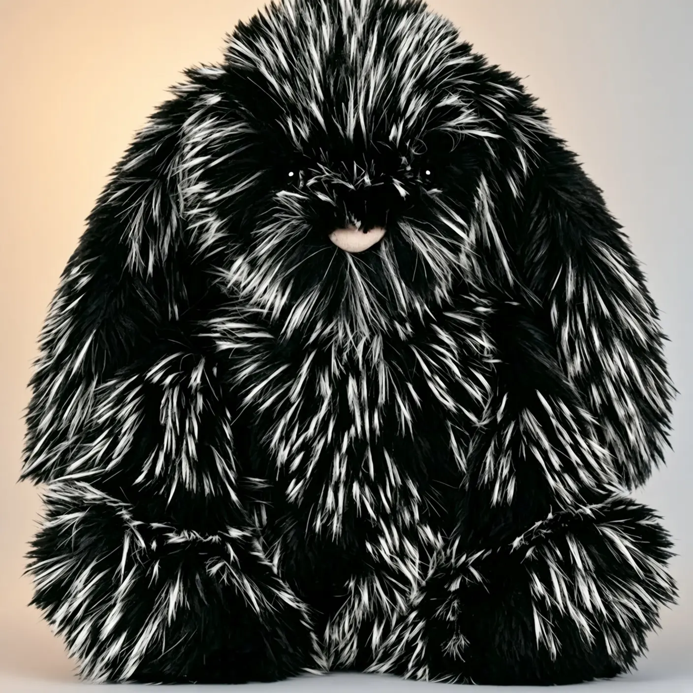 Fluffy Black Bunny Plush 51cm, Ultra Soft Long Hair Rabbit Stuffed Animal, Huggable Cuddly Bunny Doll, Cute Room Decor Pillow Gift for Kids and Plush Lovers
