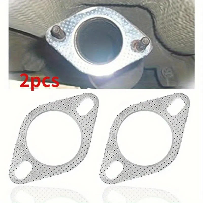 2pcs Automotive exhaust gasket - muffler high-temperature sealing gasket, enhanced high-temperature gasket exhaust flange gasket automotive parts