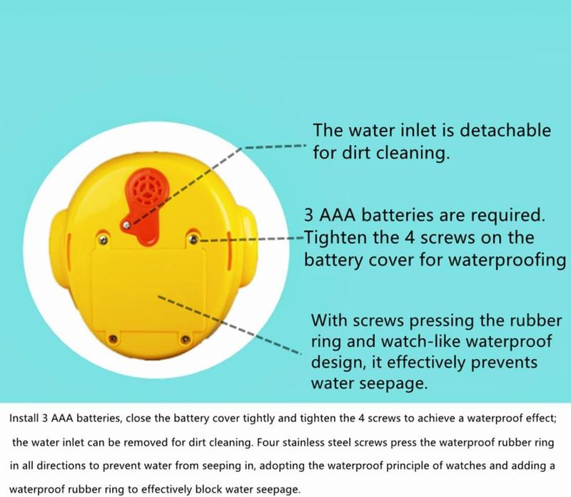 Baby Duck Fountain Bath Toy with 360° Rotating Spray & Dual-Mode Switch for Early Learning Unisex