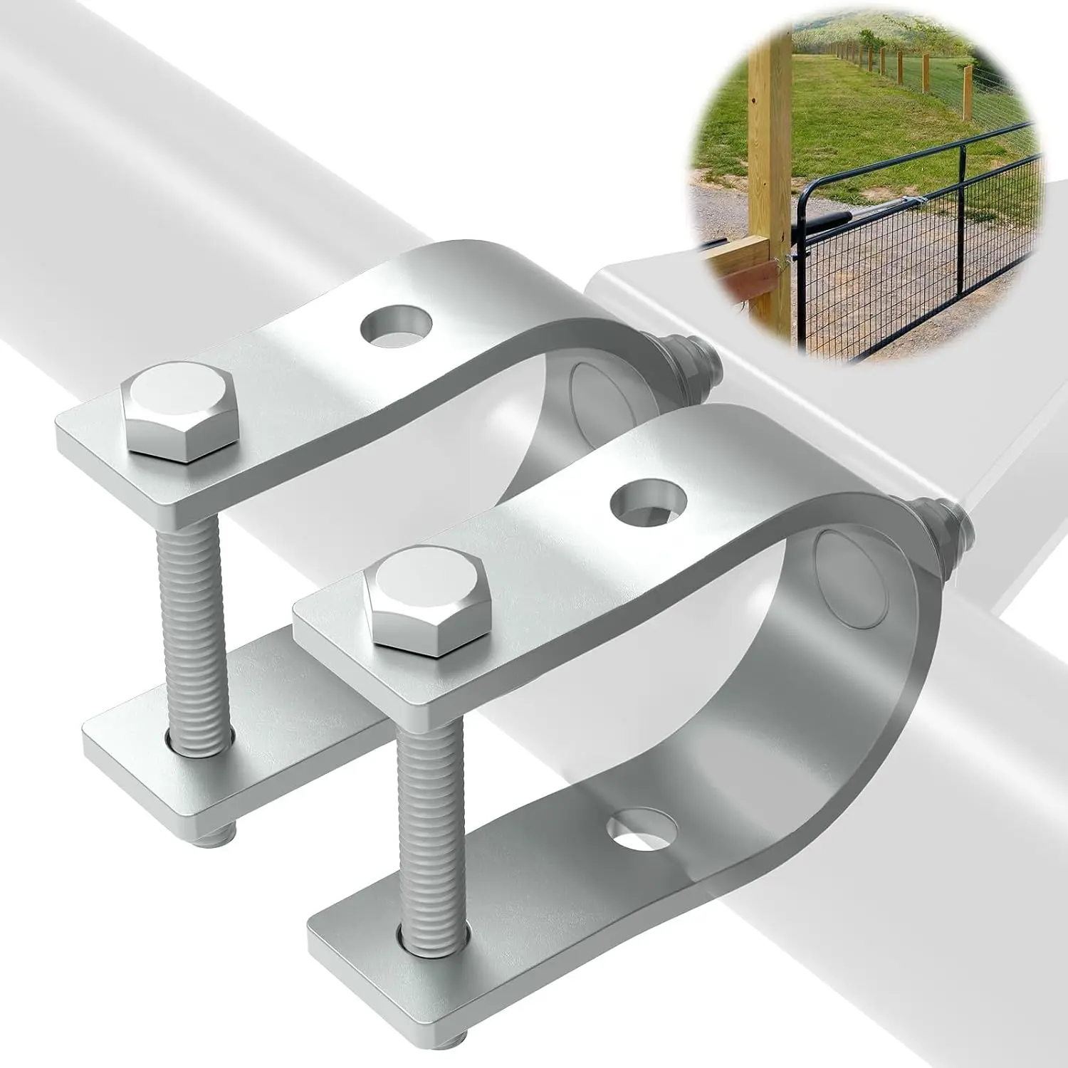Tube Bracket Kit for Automatic Gate Opener Systems | Fits 1.6" to 2" Tubes