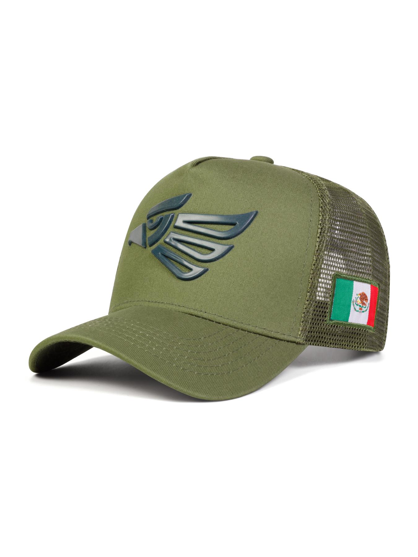 Mexico Eagle Design Baseball Cap, Snapback Trucker Hat, Casual Outdoor Sports Hat for Men & Women, Adjustable Sun Protection Cap for Daily Wear