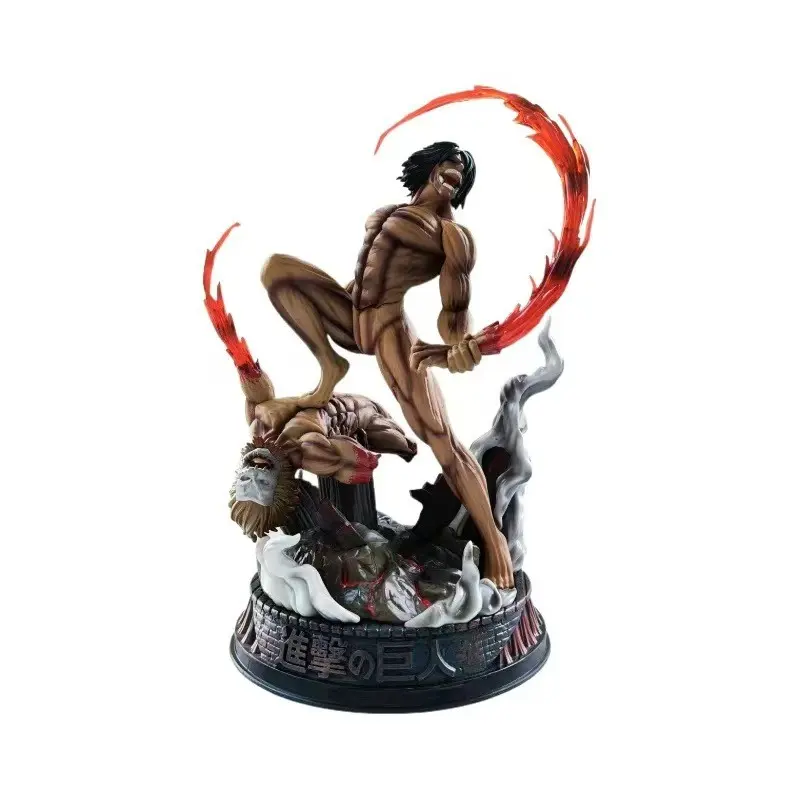 Attack on Titan Allen Statue Handmade Model, War Damage Scene Gk Anime Ornament Gift, Collectible Figure for Fans