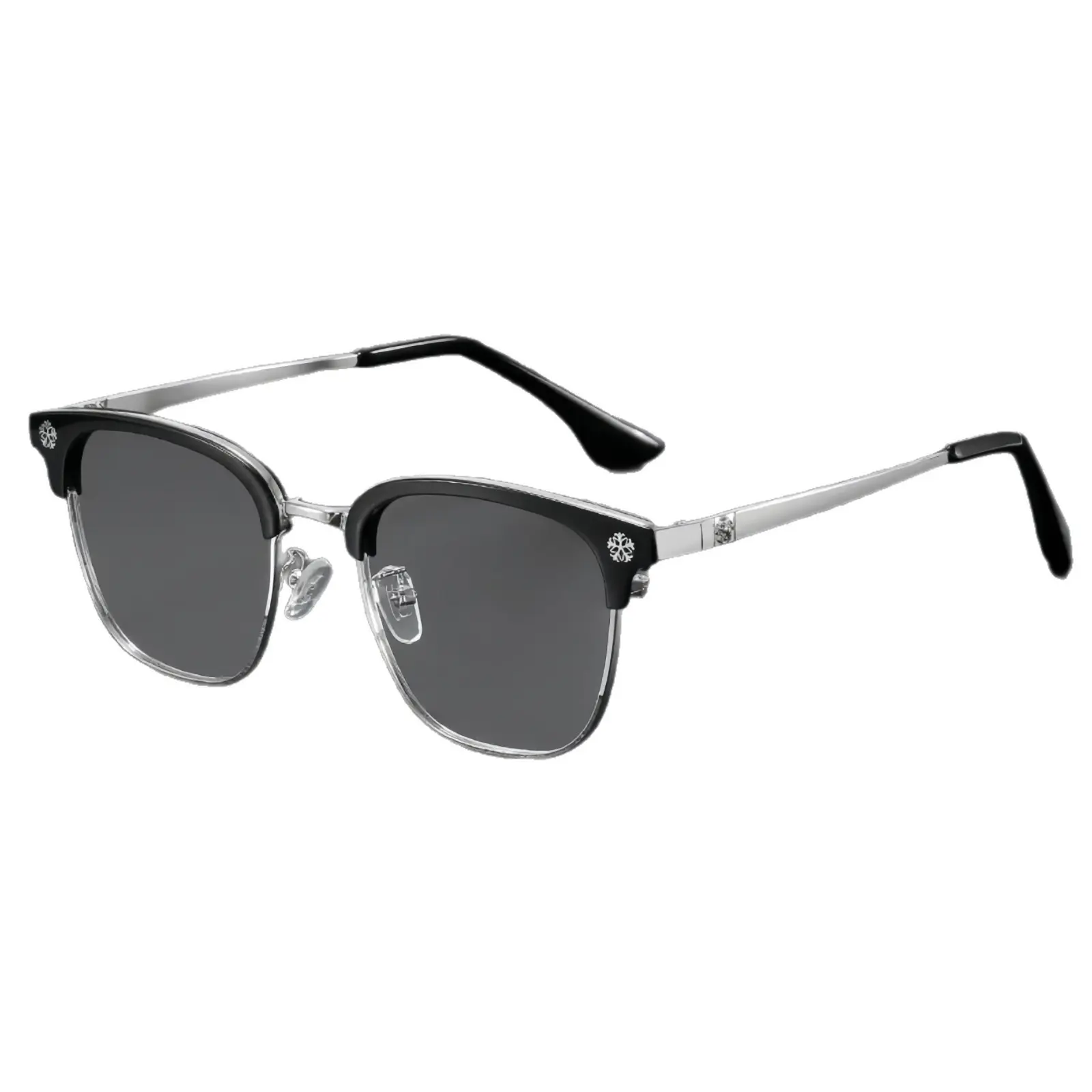 New fashion eyebrow frame men's Sven half frame glasses business glasses Internet celebrity same glasses frame