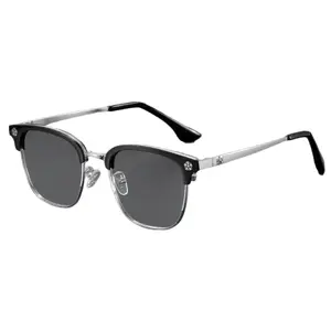 New fashion eyebrow frame men's Sven half frame glasses business glasses Internet celebrity same glasses frame