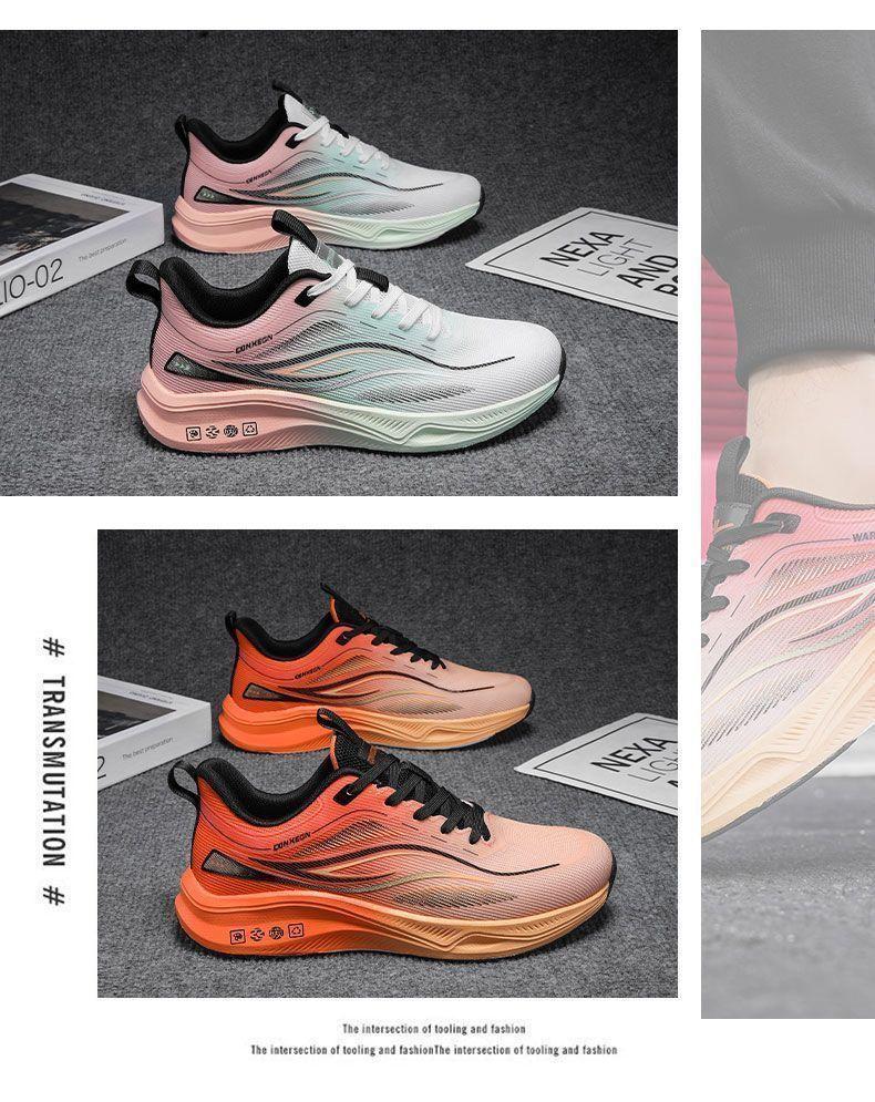 Plus-size men's shoes 2026 new model breathable casual student shoes fashionable versatile sports shoes shock-absorbing outdoor running shoes