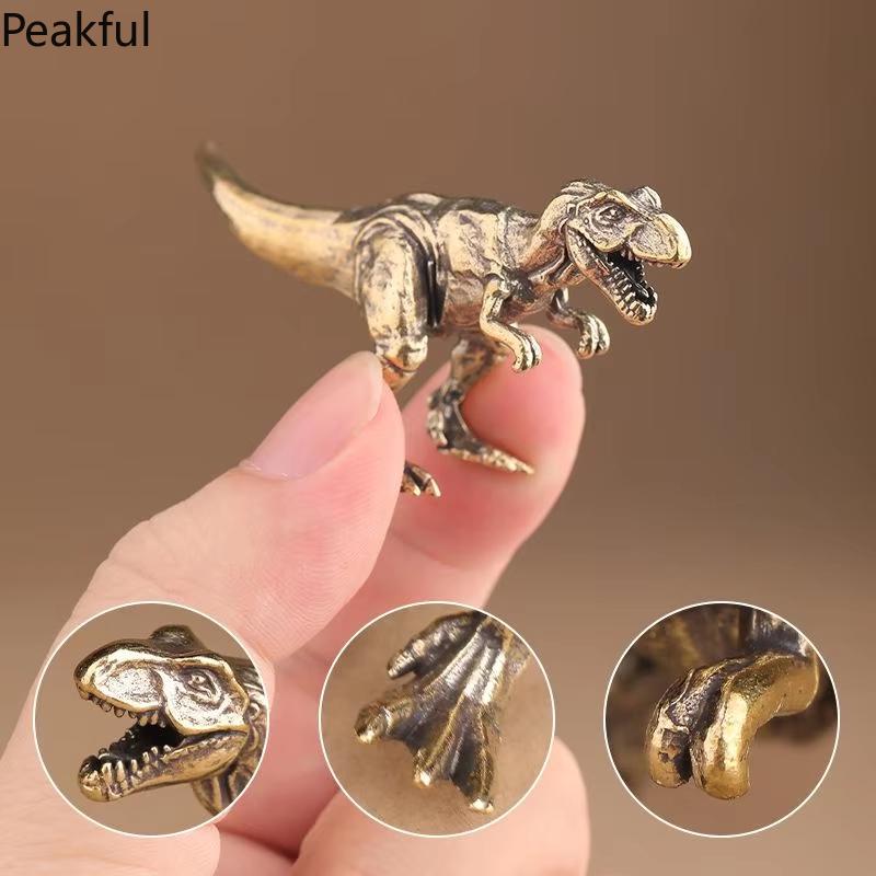 Solid Brass Tyrannosaurus Rex Statue – Handcrafted Jurassic Dinosaur Ornament, Realistic Animal Figurine, Great Gift for Dinosaur Fans, Ideal for Home Decor, Office & Gift Ideas
