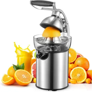 Electric Citrus Juicer Squeezer,   Orange Juicer with Zine Alloy  Casting Shell, Luxury Citrus Squeezer with Two Interchangeable Cones for Oranges of any Size (Zine Alloy  Casting)