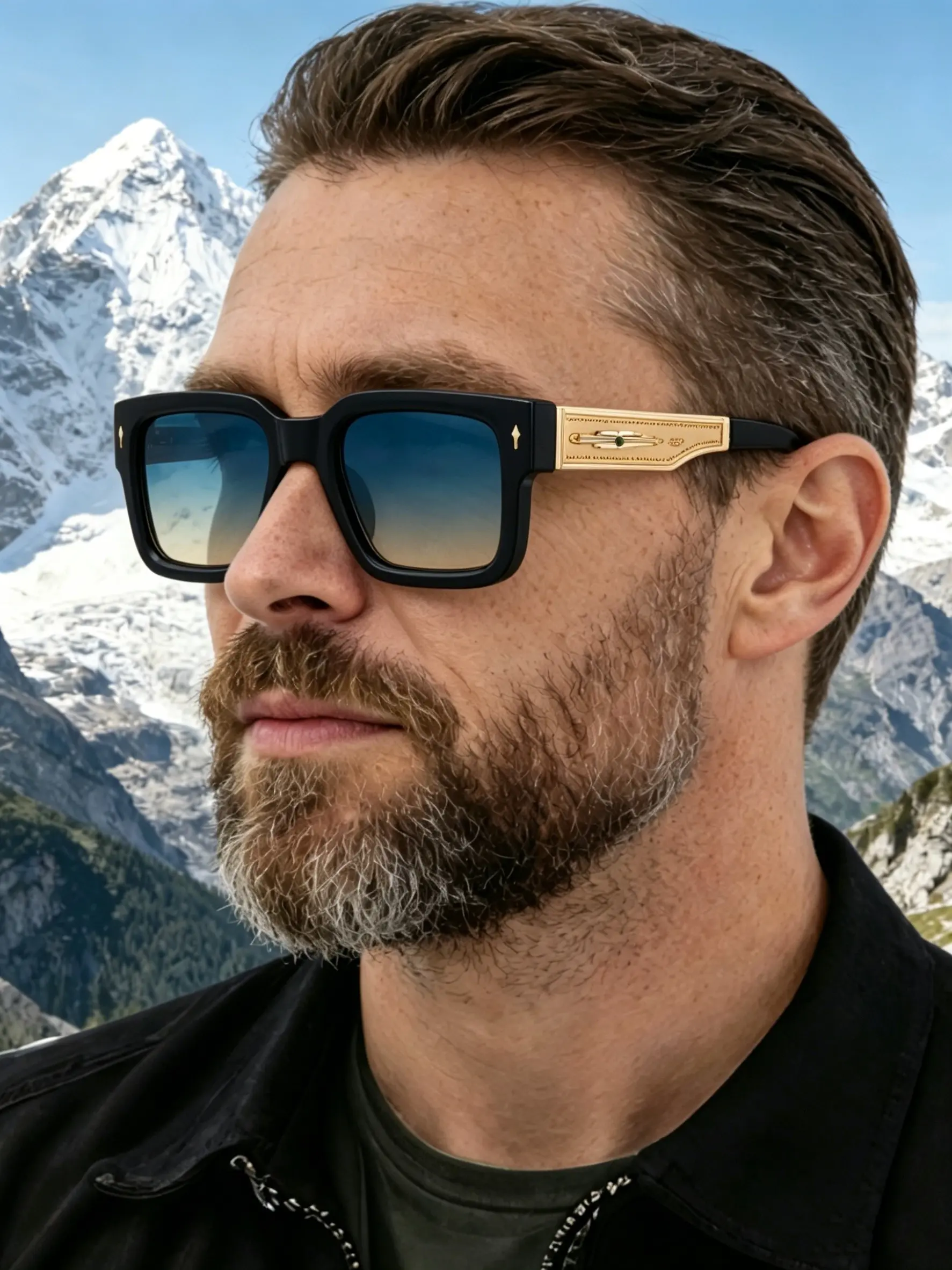 Retro Classic Sunglasses Rectangular Rimless Glasses for Both Men And Women, Perfect for Everyday Casual Wear And Decoration