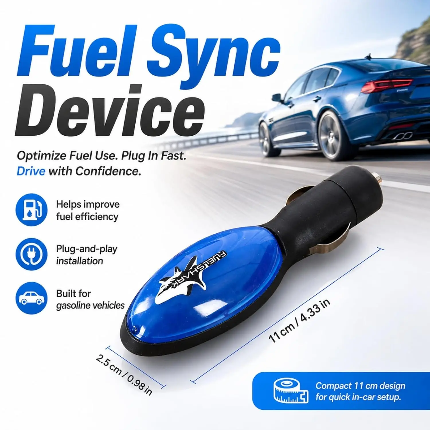Car Fuel Saver 2pcs, 2026 New Upgrade Fuel Sync Device, Gas Saver for Car & Truck, Automotive Spill Saver