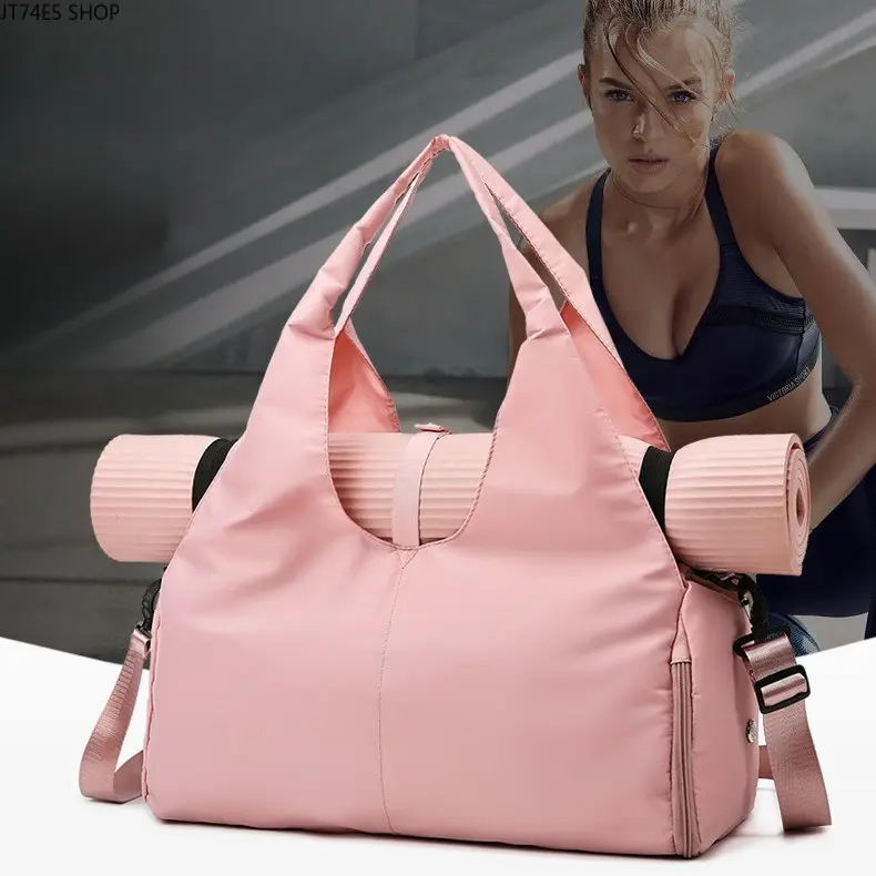 New Women Multi-Purpose Sports Yoga Duffle Bag, Wear-Resistant Large Capacity Hand Luggage Storage Travel Tote Bag