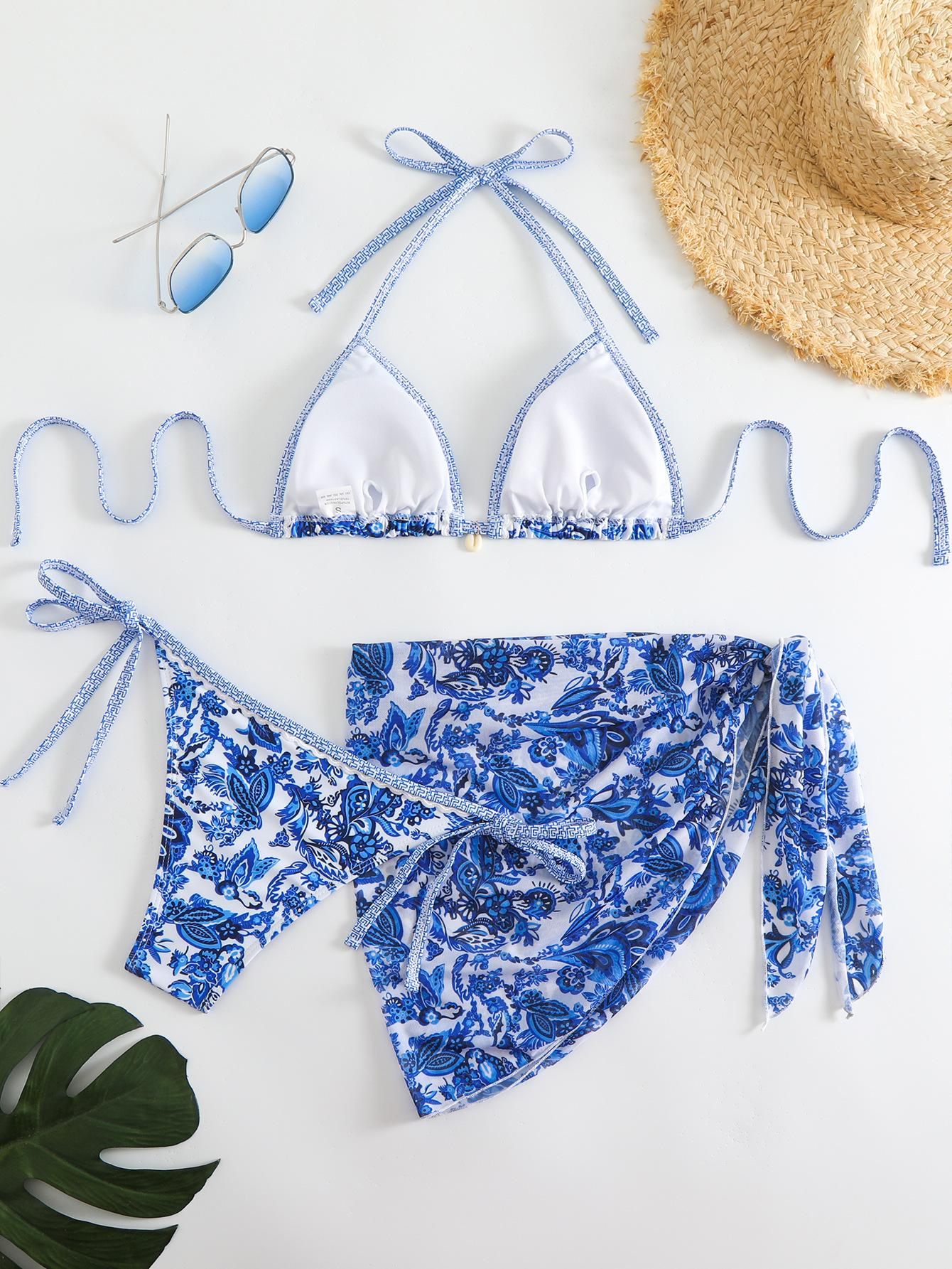 Printed triangle cup sexy bikini 2026 two-piece swimsuit bikini