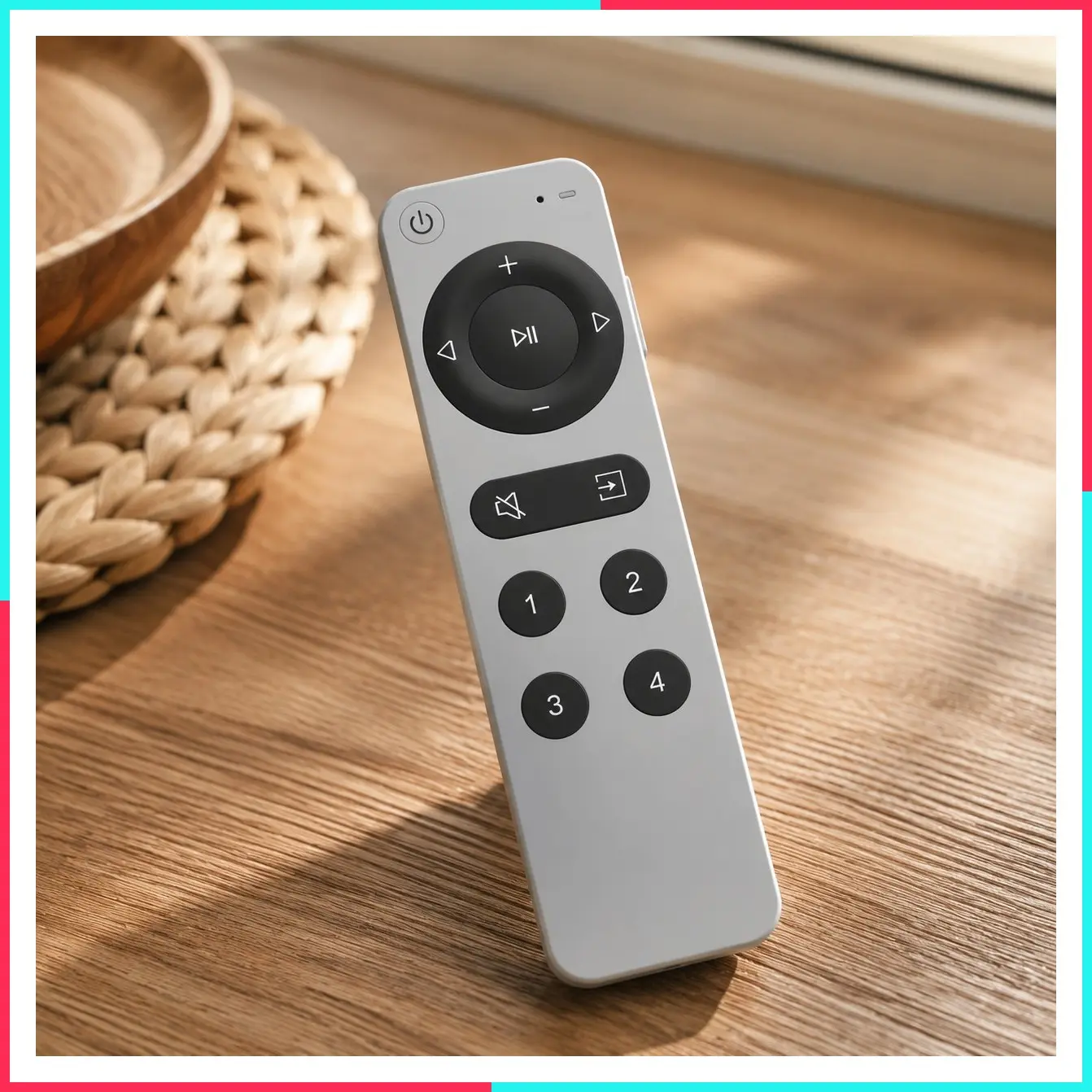 Voice Remote 2 for Music Streamers, Amplifiers, Speakers and Bars | Push-to-Talk, 4 Smart Preset Buttons | Rechargeable Battery | Sleek Aluminum Design | 360° Bluetooth Remote