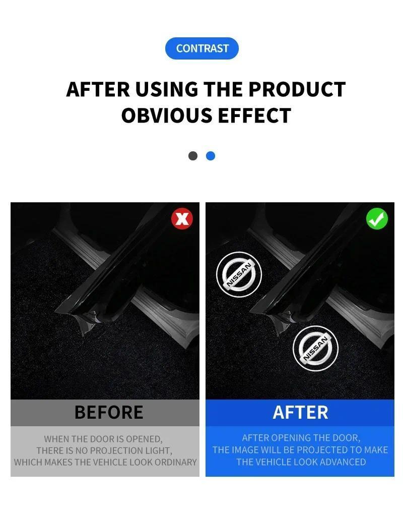 Car Welcome Lamp Auto Door Welcome Light LED Projector for Nissan