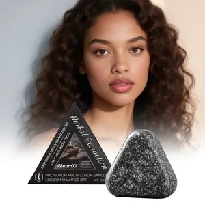 Gleamxi Polygonum multiflorum and Ganoderma lucidum shine shampoo bar cleanses the scalp, moisturizes and softens hair, leaving it naturally voluminous.
