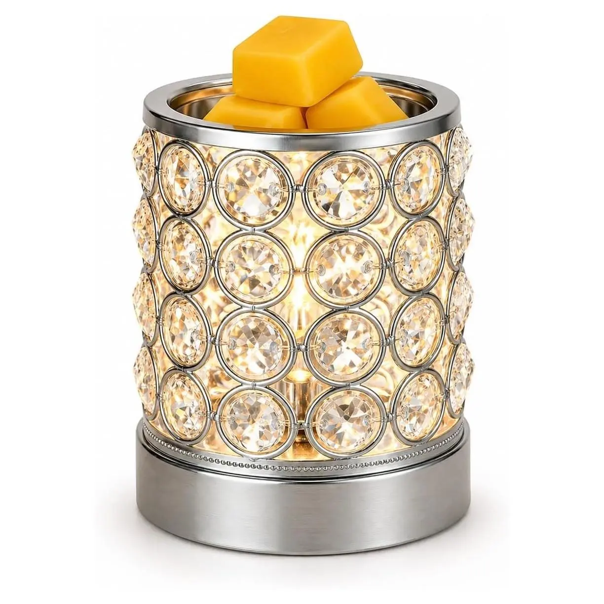 Crystal Wax Melt Warmer with Bulb Heating, Electric Wax Heater & Candle Wax Burner for Home Decor, Melts Wax Cubes, Releases Fragrance, Ideal GiftGift