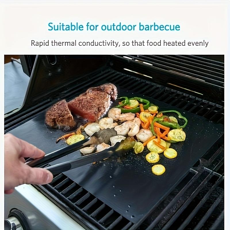 Heavy Duty Non-Stick Surface Multi-Functional Reusable Cooking Pad Thickened Fiberglass Liner for Stoves Toasters BBQ Grills Flexible Board for Baking Grilling Outdoor Use Heat Safe Up To 500°F