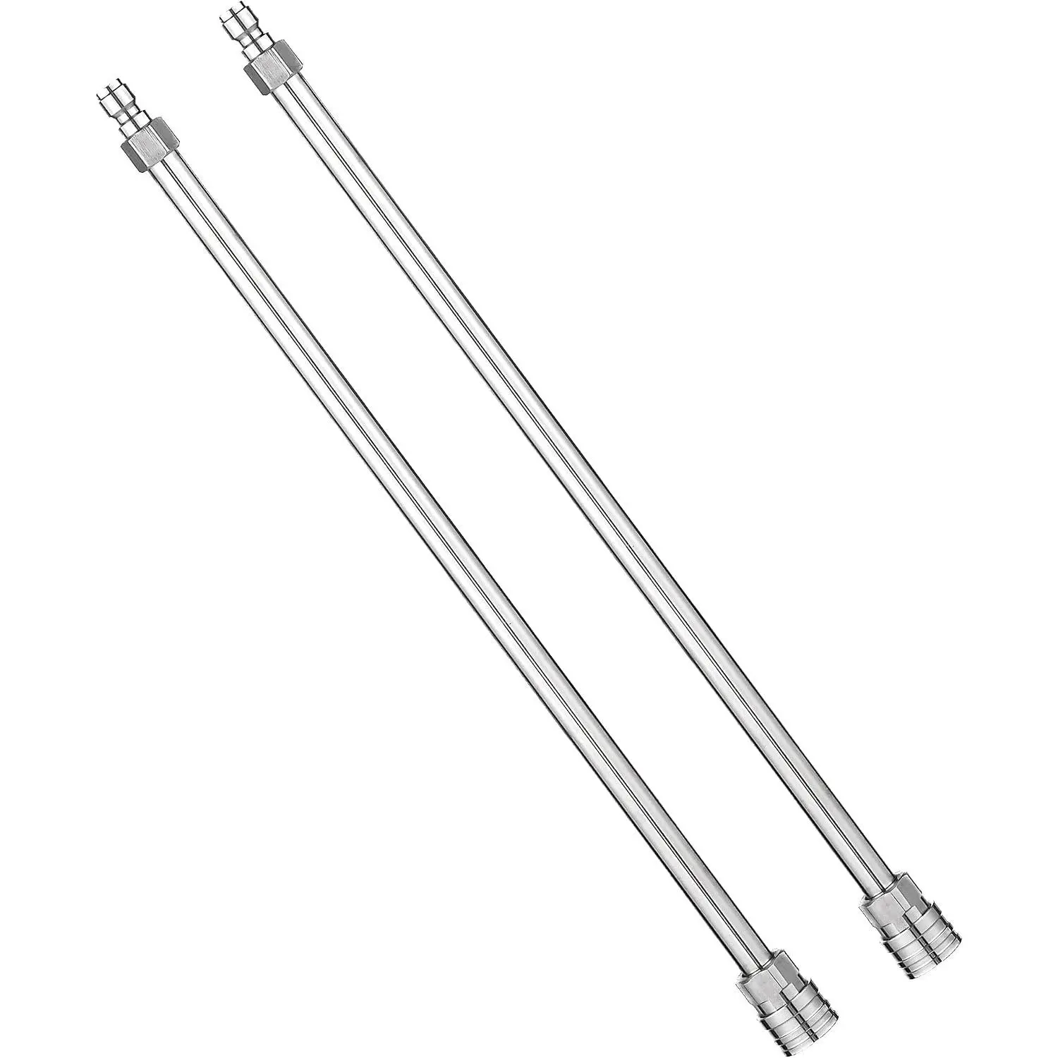 Pressure Washer Extension Wand 17 Inch, Stainless Steel Power Washer Lance with 1/4 Inch Quick Connect, 2 Pack