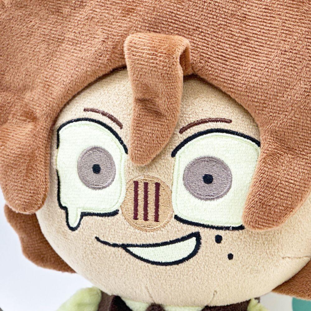 Rody Dead Plate Surrounding Brown Curly Hair Boy Plush Doll Spoof Puppet Gift for Friend