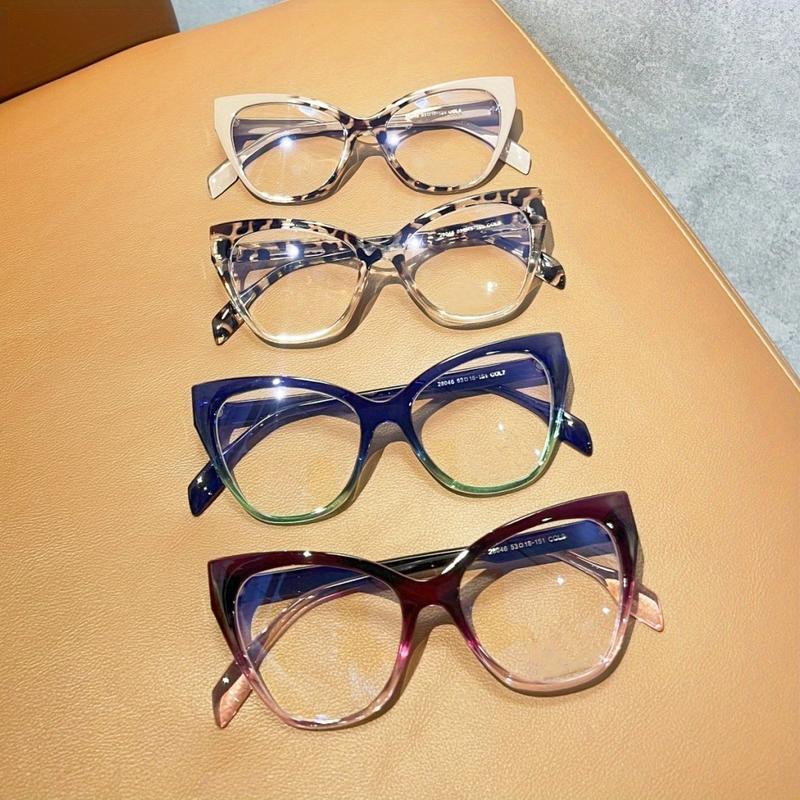 Oversized Women Myopia Presbyopia Glasses Cat-Eye Fashion Lady's Blue Light Blocking Computer Eyewear Prescription Eyeglasses