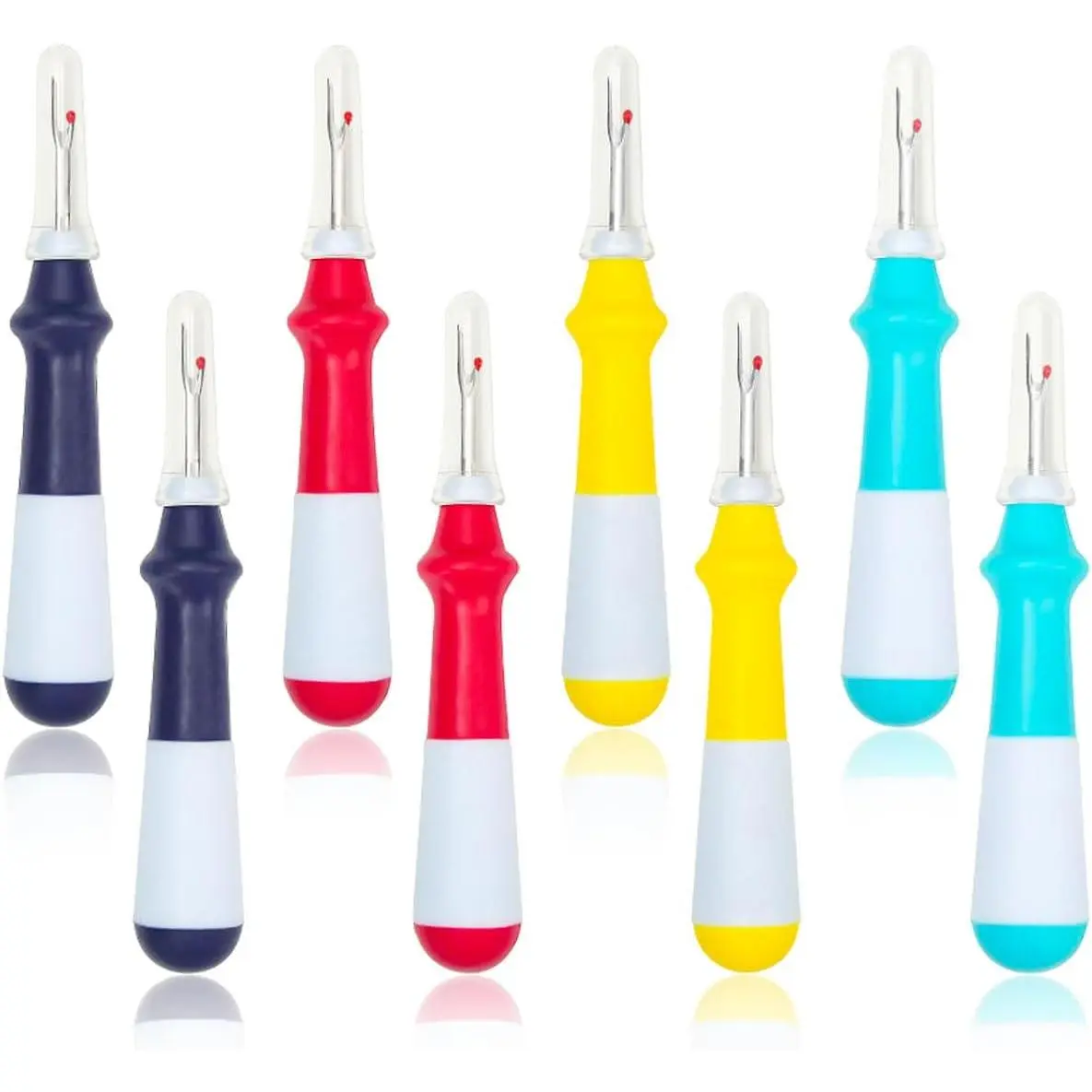8 PCS Ergonomic Grip Colorful Seam Ripper Large Stitch Ripper Sewing Thread Remover Tool with Handy Handles for Sewing Crafting Removing Embroidery Hems and Seams