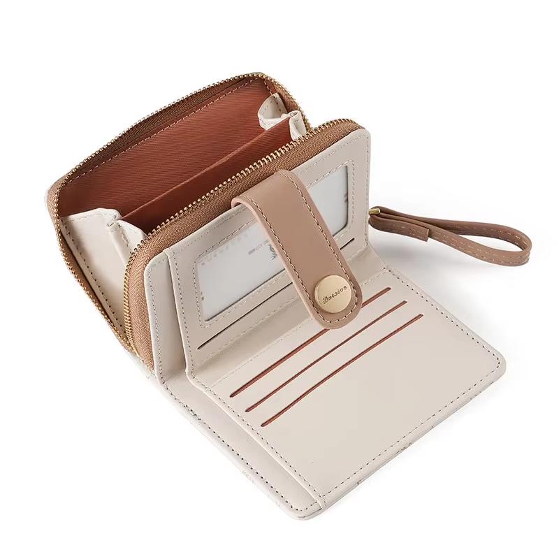 1pc Cute Cat Cartoon Coin Purse Girls Short Wallet PU Leather Large Capacity Lightweight ID Card Holder Mini Wallet Fashion