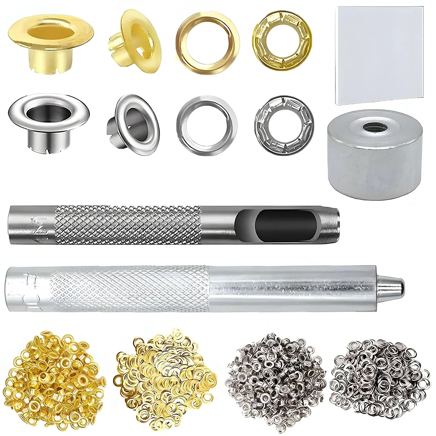 403 count 3/8 Inch Grommet Tool Kit with Punch Pliers, 400 Eyelets in  and  for Leather, Shoes, Fabric, Belt