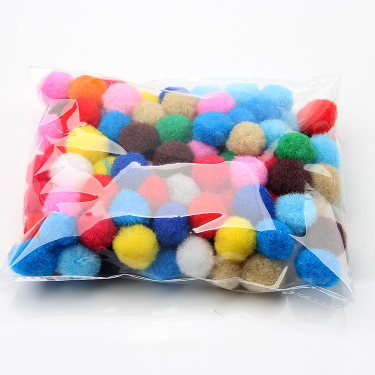 Polypropylene small package of 100 pom-pom children's handmade color