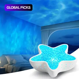 Starfish 7-Color Ocean Wave Projector Lamp, Planetarium Star and Space Projector, Starry Projector, Cute Room Decor and Romantic Gift for Family and Friends #GLOBAL PICKS