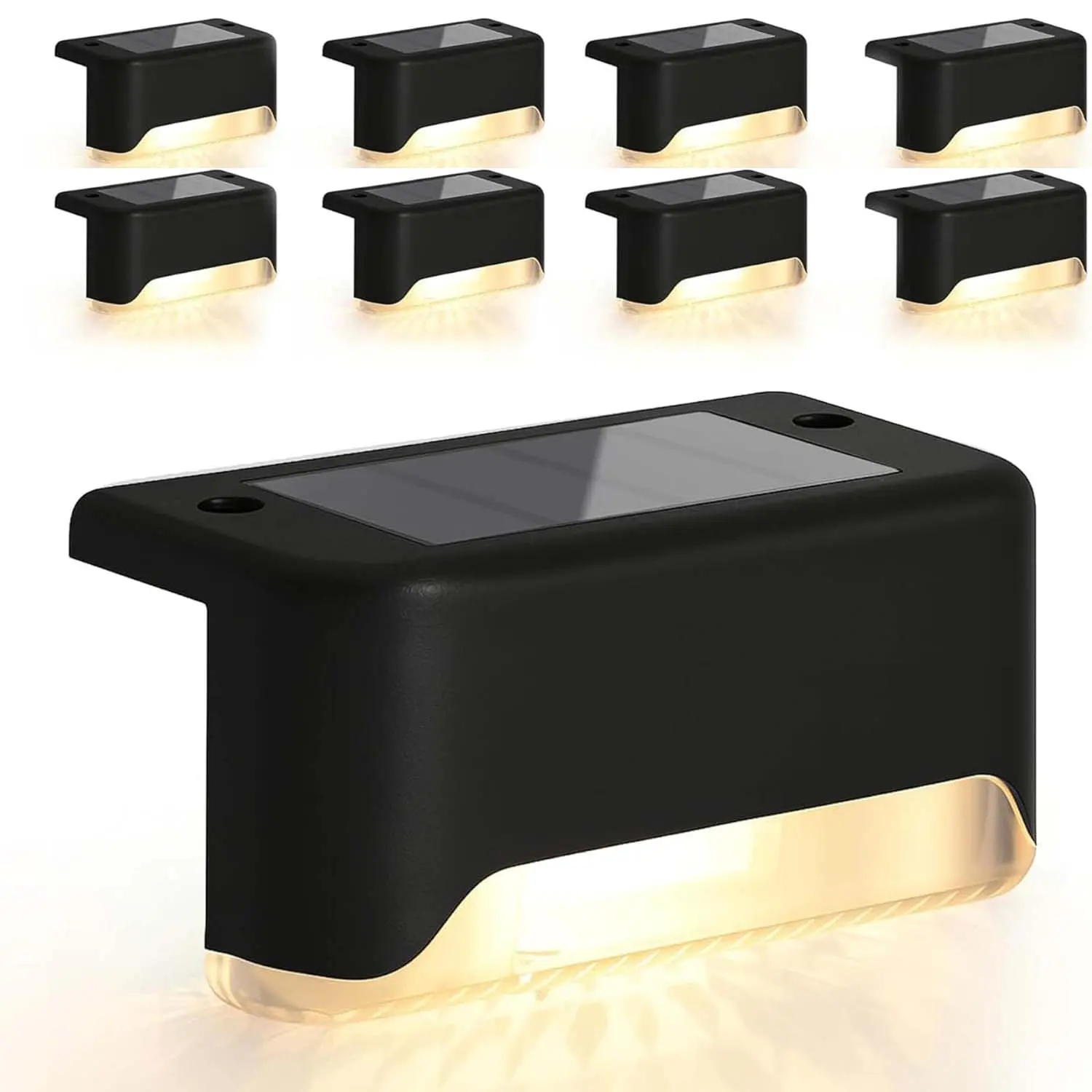 8Pack/16Pack Solar Deck Lights Solar Pool Lights Waterproof Step Lights for Outdoor Stairs Fence Patio Yard Step Garden & Pathway, LED Decorations