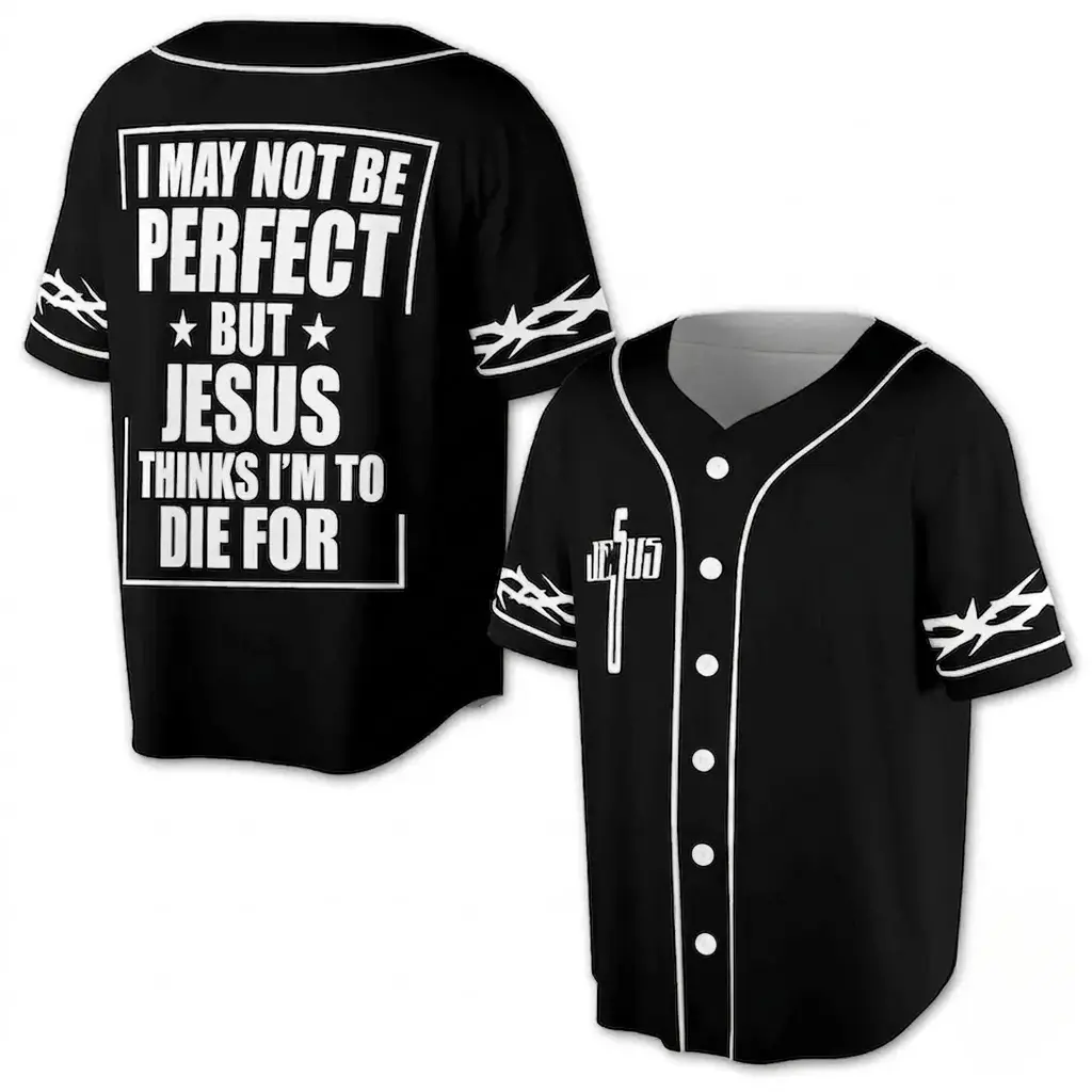Unisex Button Up Baseball Jersey With Classic Jesus Graphic Soft Breathable Casual Christian Faith Daily Street Top