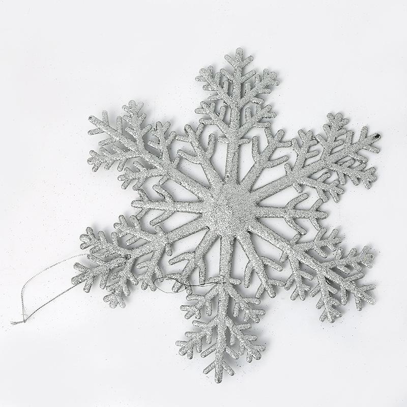 Christmas decoration plastic powder-coated snowflake pieces, Christmas tree ornaments, Christmas decoration supplies
